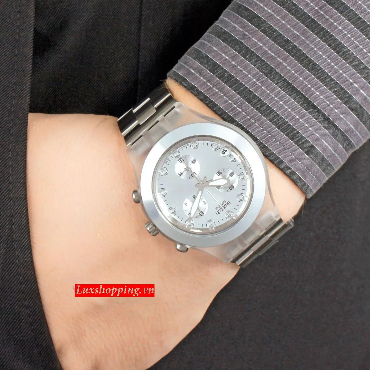 Swatch Watch, Unisex Swiss Chronograph, 43mm 