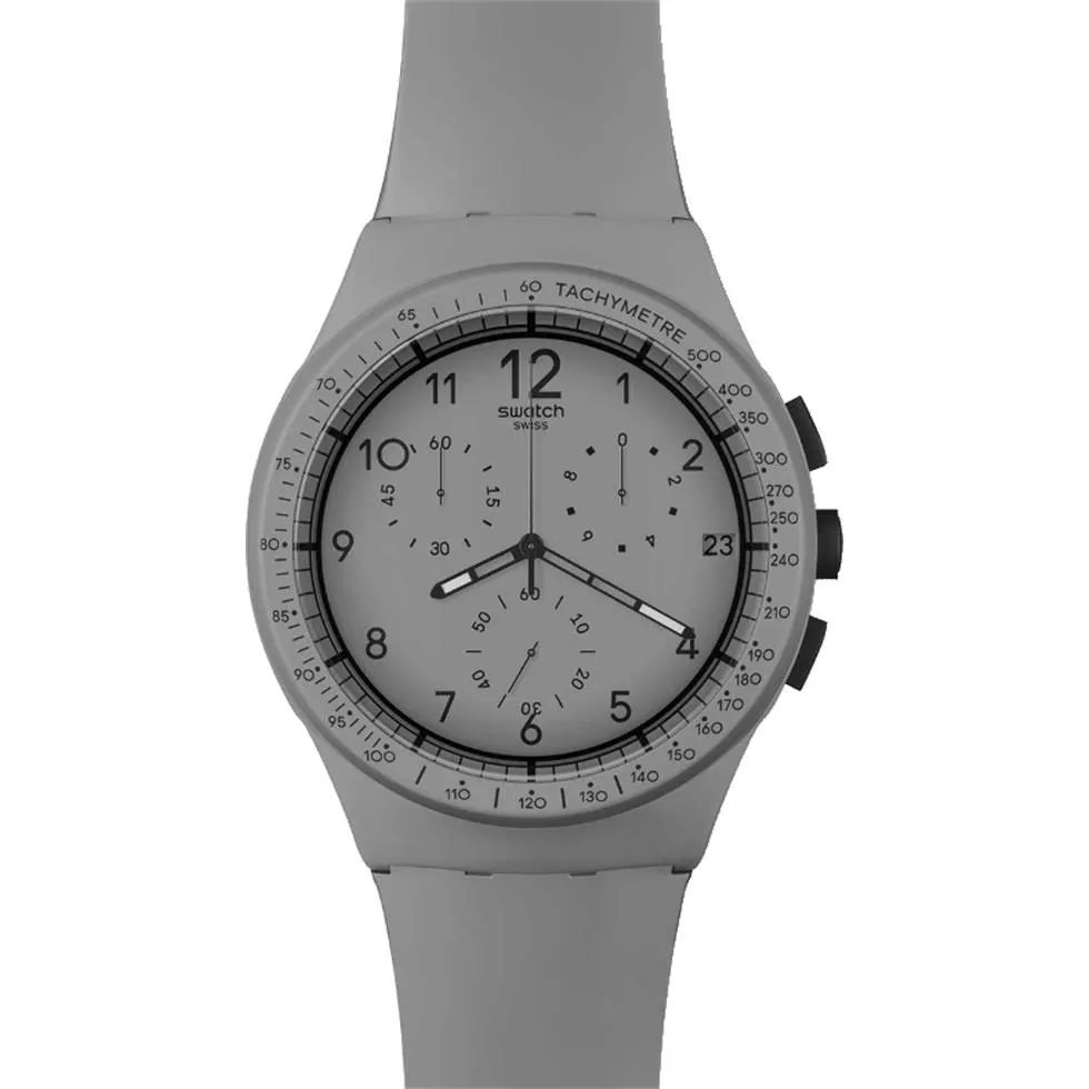 Swatch Unisex Swiss Chronograph Gray Watch 42mm 