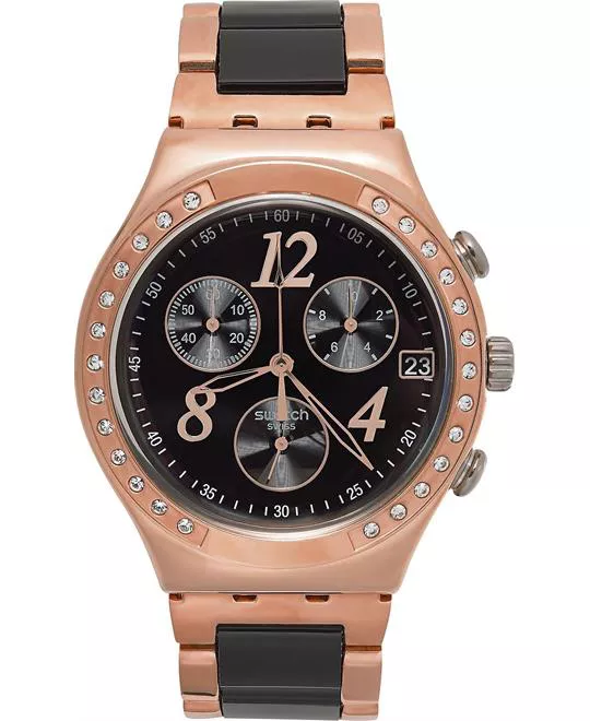 Swatch Watch, Unisex Swiss Chronograph Rose Gold 40mm