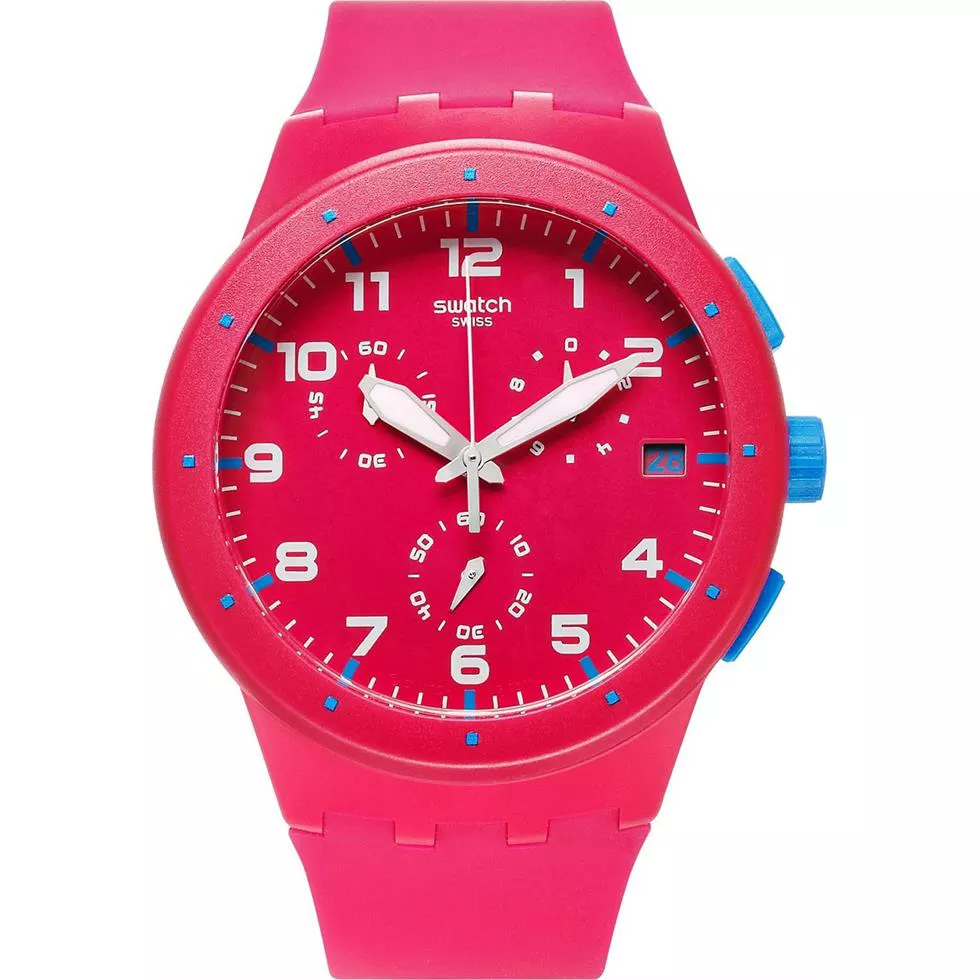 Swatch Watch, Unisex Swiss Chronograph Silicone, 42mm 
