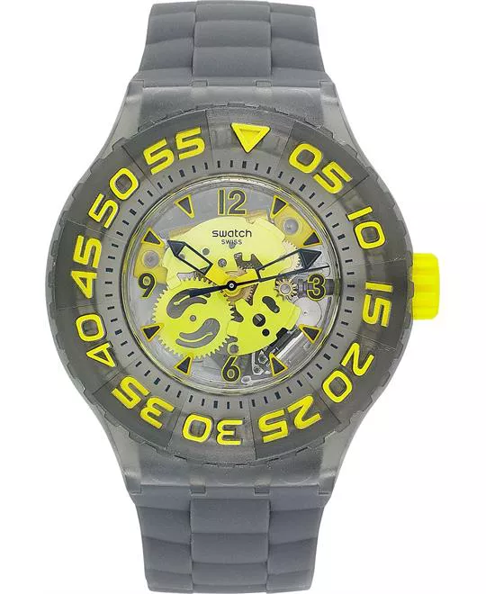Swatch Watch, Unisex Swiss Cuttlefish Silicone, 44mm 