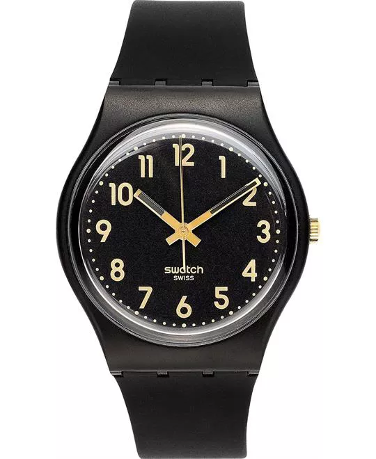 Swatch Watch, Unisex Swiss Golden Silicone, 34mm