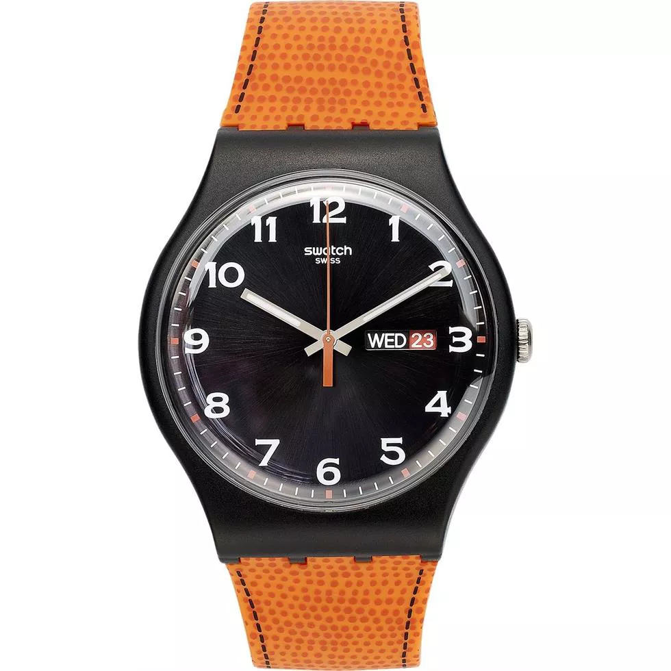 Swatch Watch, Unisex Swiss Orange Silicone, 41mm 