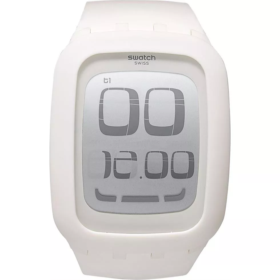 Swatch Watch, Unisex Swiss Touch White Silicone, 39mm 