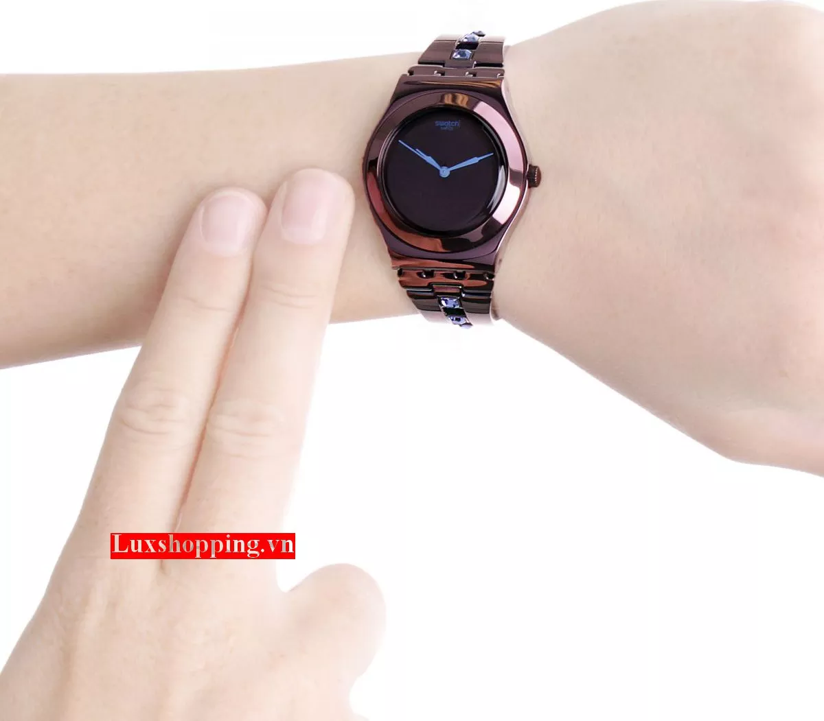 Swatch Women's Irony Brown Swiss Quartz Watch 32mm