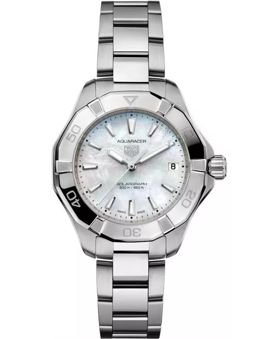 TAG Heuer Aquaracer Silver Solar Watch 34mm