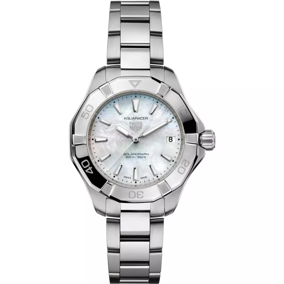 TAG Heuer Aquaracer Silver Solar Watch 34mm