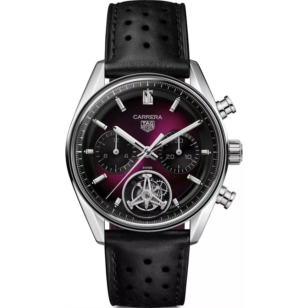 Tag Heuer Carrera CBS5017.FC6605 Tourbillon Automatic Watch 42mm