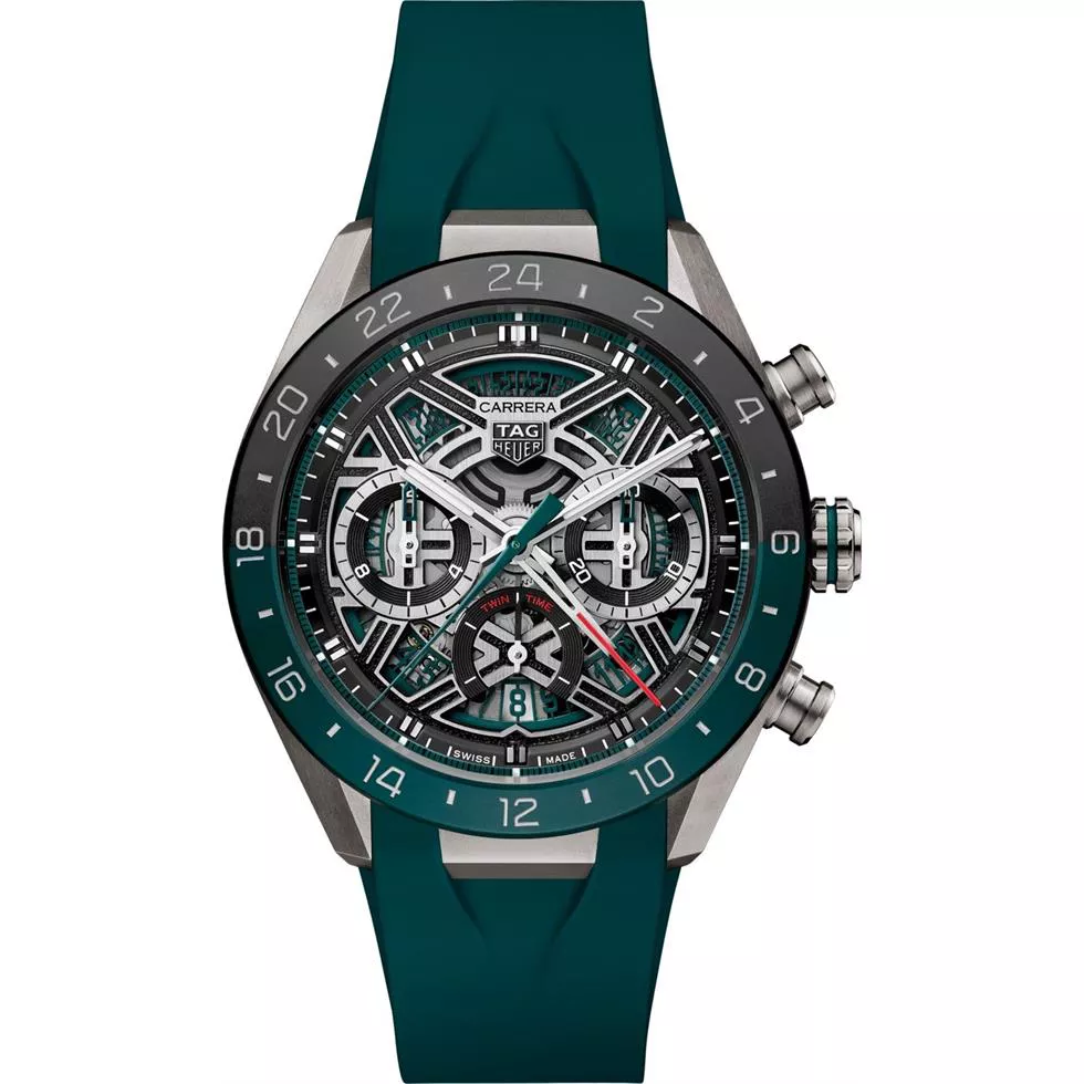 Tag Heuer Carrera CBU2084.FT6297 Extreme Sport Twin-Time Watch 44mm