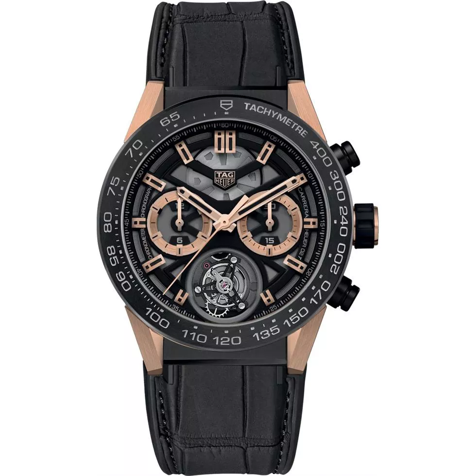 Tag Heuer Carrera CAR5A5U.FC6377 Chronograph Tourbillon Automatic Watch 45mm