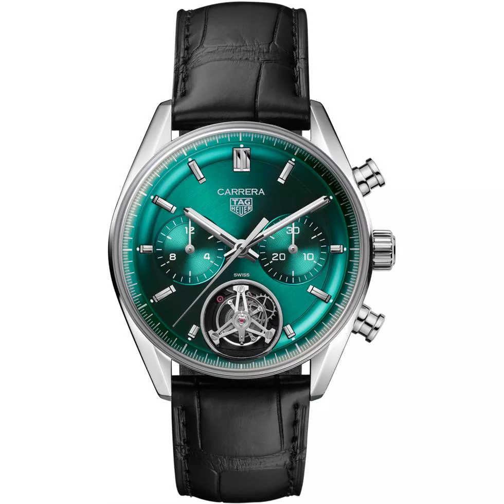 TAG Heuer Carrera Green Chronograph Watch 42mm