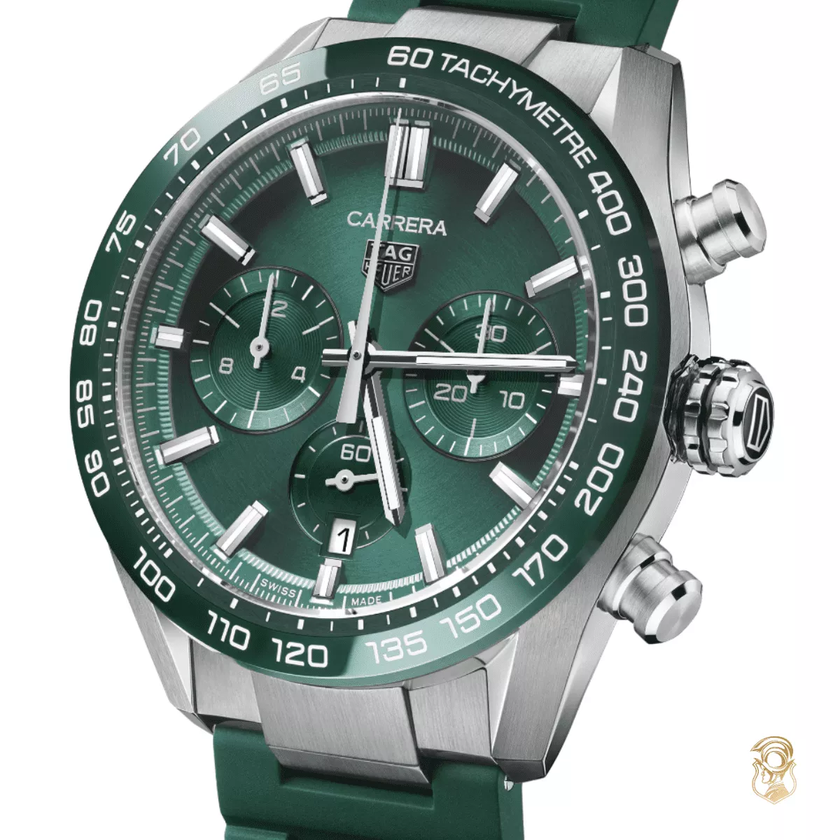 Tag Heuer Carrera Green Chronograph Watch 44mm