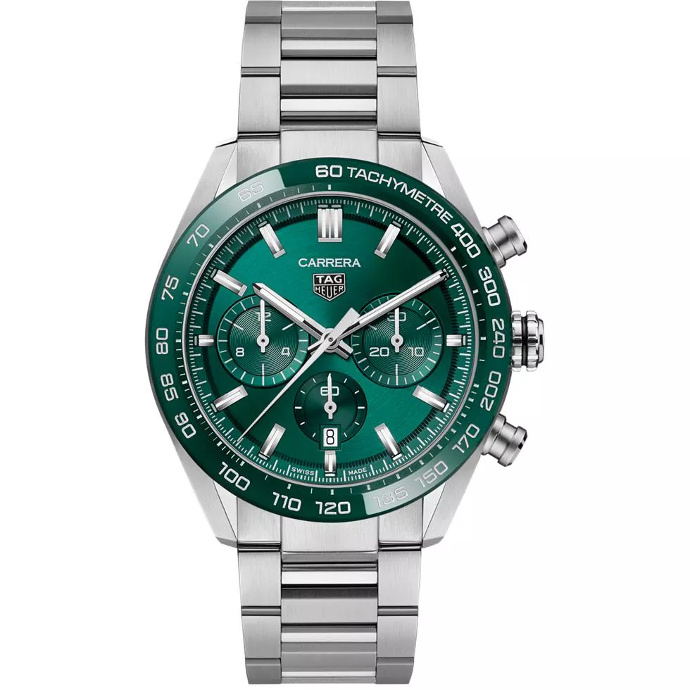 TAG Heuer Carrera Green-Tone Chronograph Watch 44mm