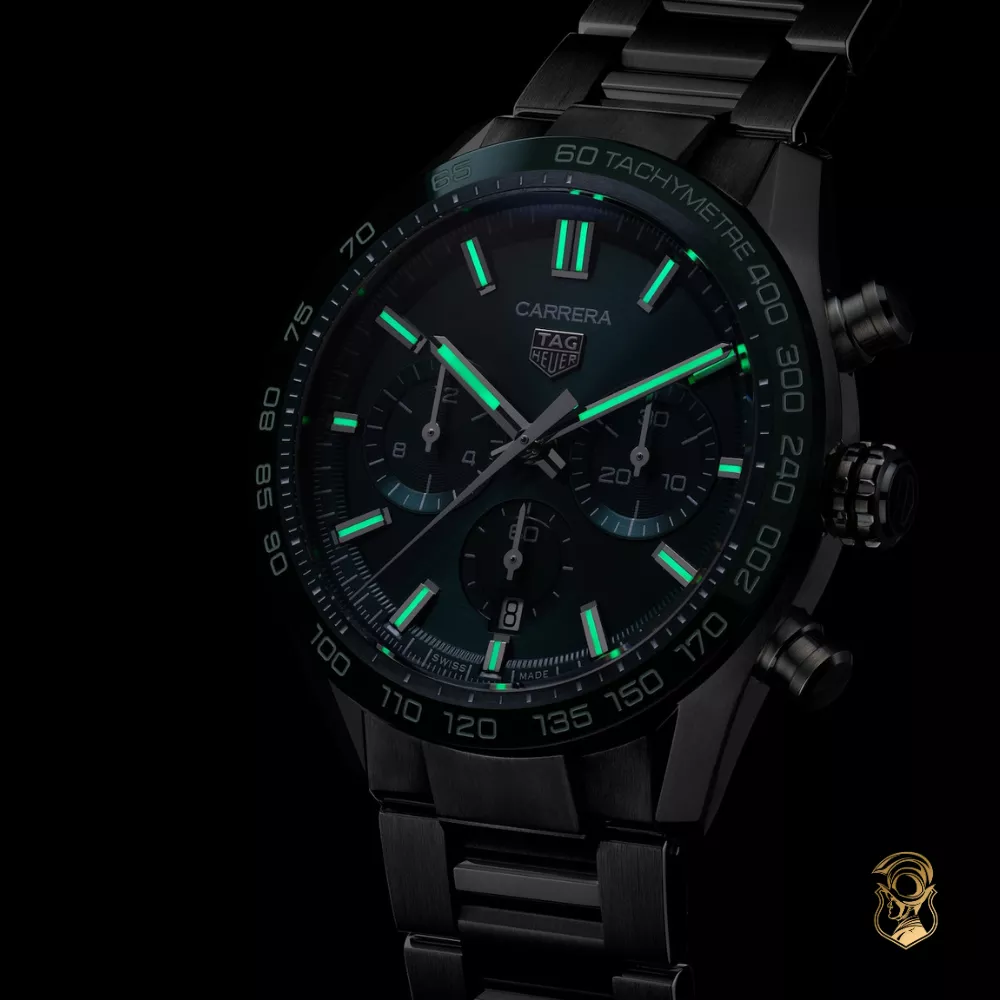 TAG Heuer Carrera Green-Tone Chronograph Watch 44mm