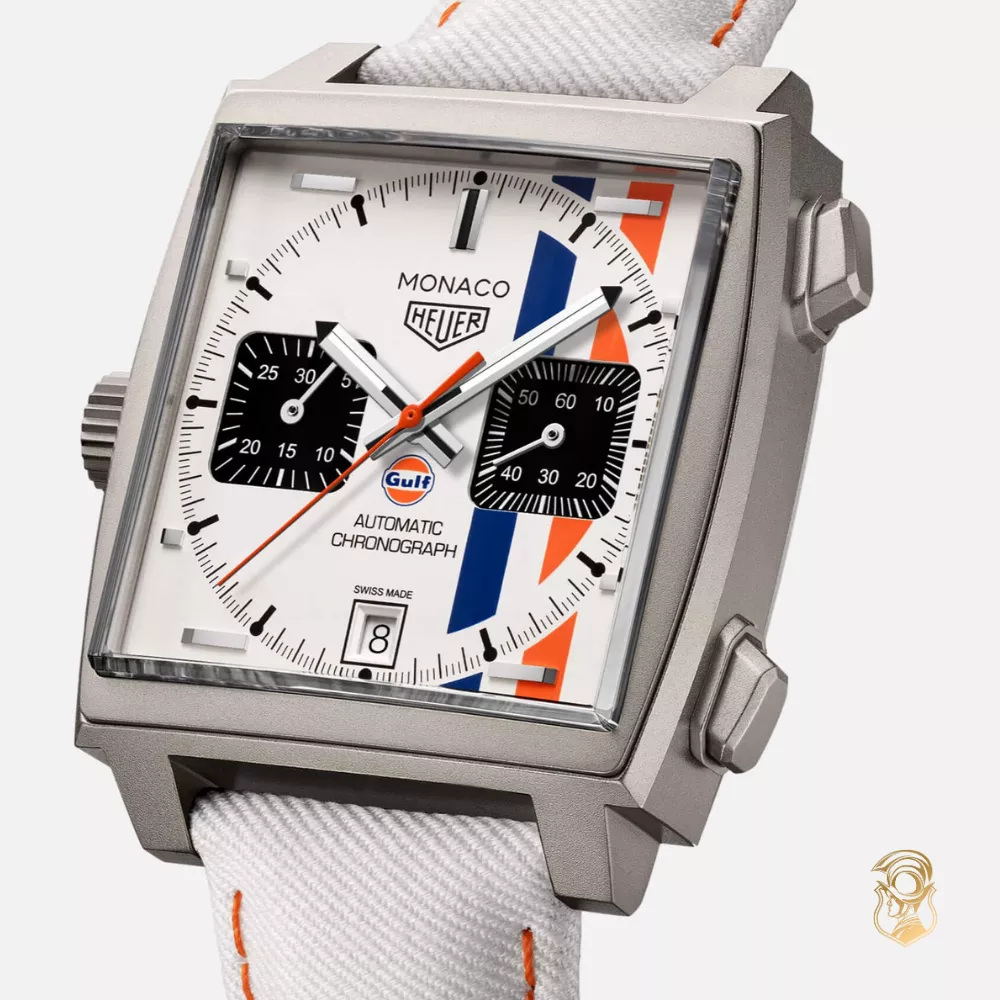 Tag Heuer Monaco CAW218G.EB0393 Chronograph x Gulf Limited Watch 39mm