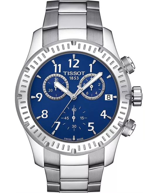 Tissot V8 T039.417.11.047.03 Blue Swiss Watch 43mm 