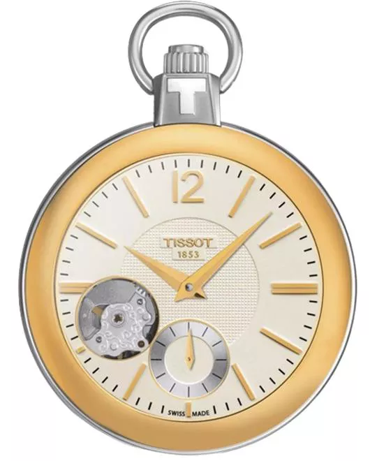 Tissot Pocket T853.405.29.267.00 Mechanical Skeleton Watch 49mm