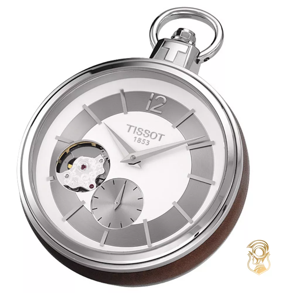 Tissot Pocket T854.405.19.037.01 Mechanical Skeleton Watch 49mm