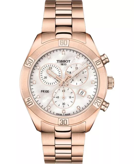 Tissot PR 100 T101.917.33.116.00 Sport Chic Chronograph Watch 38mm