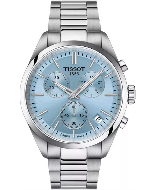 Tissot PR100 Chronograph Blue-Tone Watch 40mm