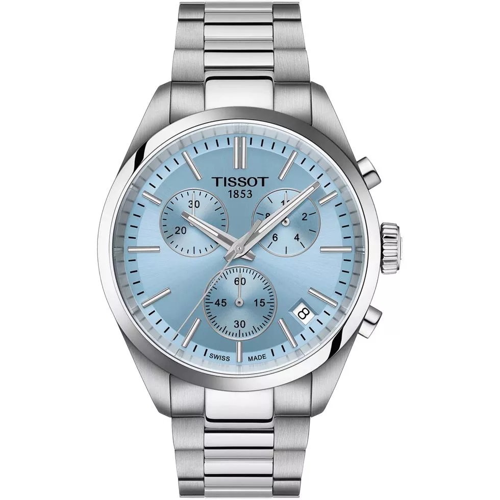 Tissot PR100 Chronograph Blue-Tone Watch 40mm