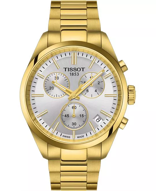 Tissot PR100 Chronograph Gold-Tone Watch 40mm