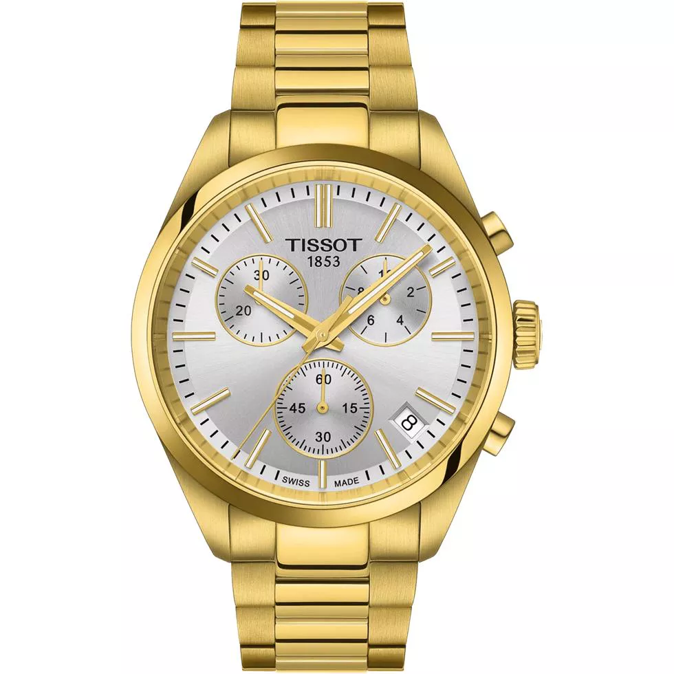 Tissot PR100 Chronograph Gold-Tone Watch 40mm