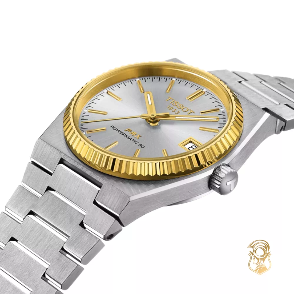 Tissot PRX T931.207.41.031.01 Powermatic 80 Steel & 18K Gold Bezel Watch 35mm