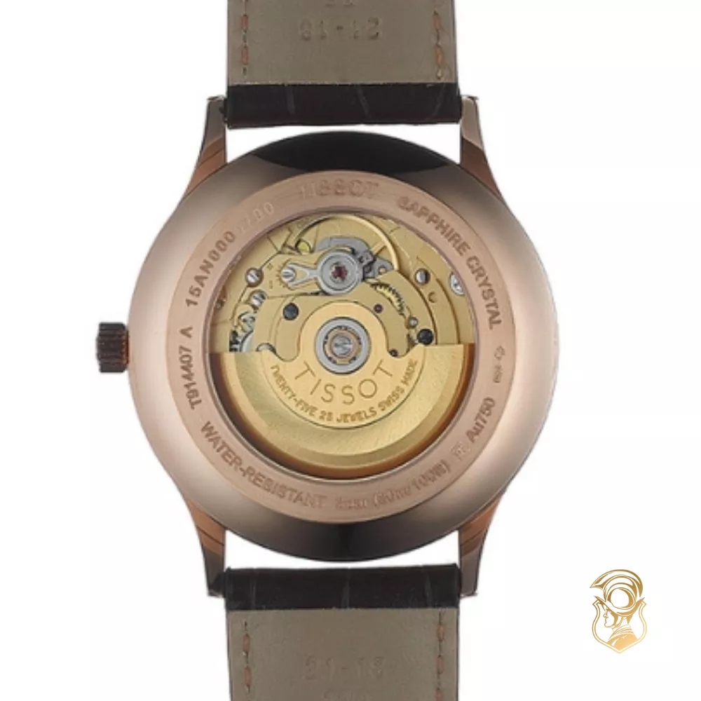 Tissot T-Gold T914.407.76.018.00 18K Gold Watch 39mm