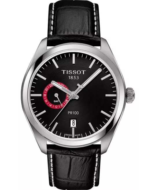 TISSOT PR 100 T101.452.16.051.00 DUAL TIME Watch 39mm