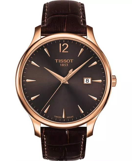 TISSOT Tradition T063.610.36.297.00 Brown Watch 42mm 