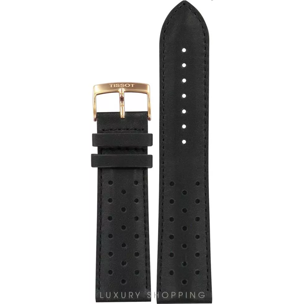 Tissot V8 Black Leather Strap 22/20mm