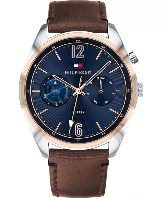 Tommy Hilfiger Leather Watch 44mm