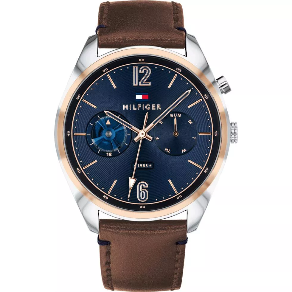 Tommy Hilfiger Leather Watch 44mm