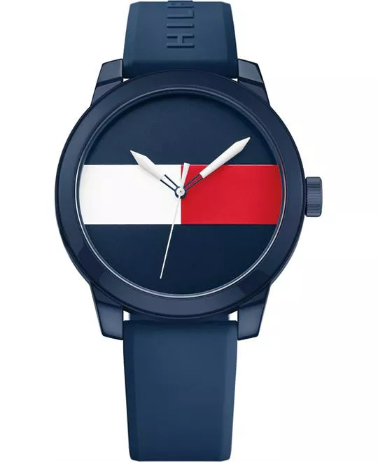 Tommy Hilfiger Men's Navy Silicone Strap Watch 42mm