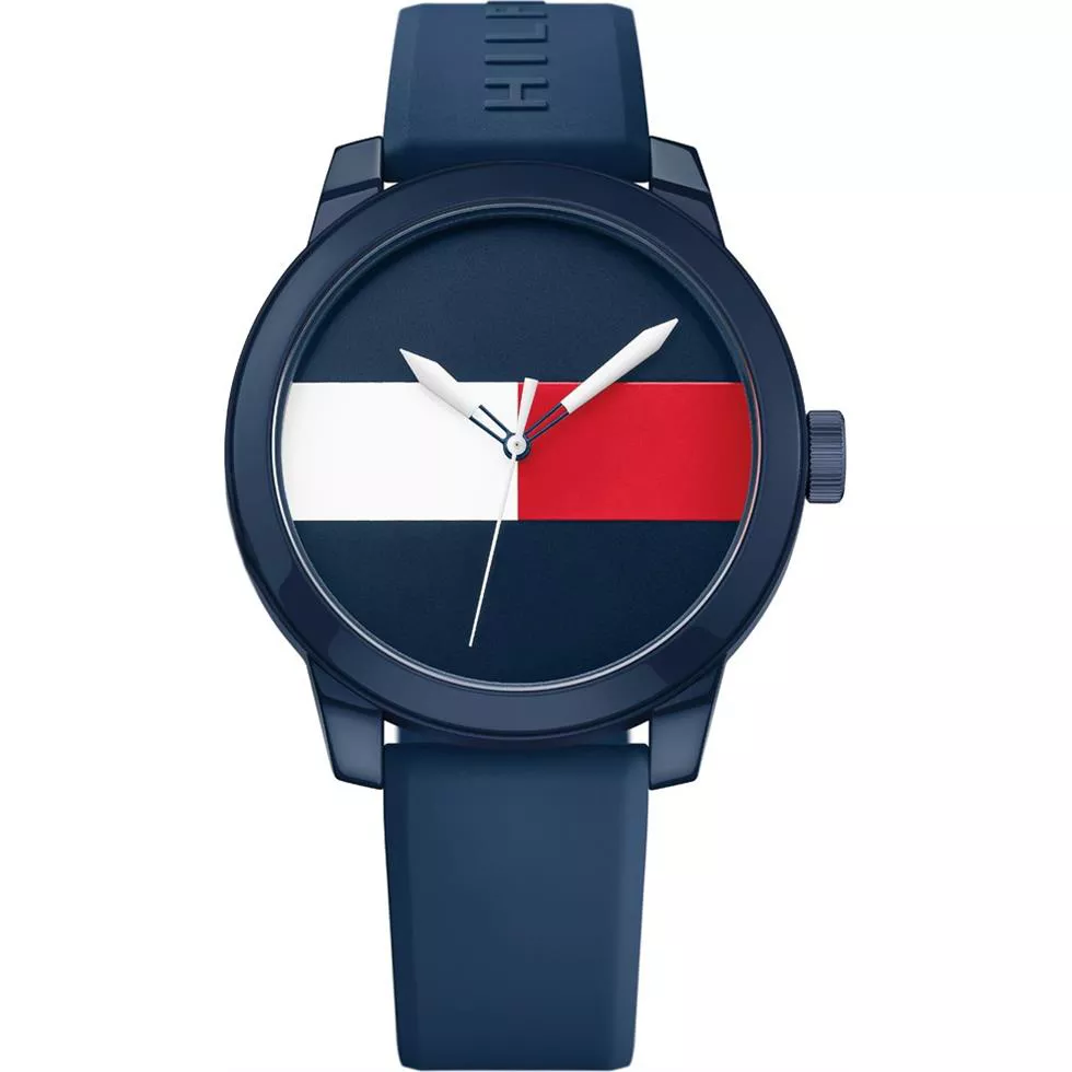 Tommy Hilfiger Men's Navy Silicone Strap Watch 42mm