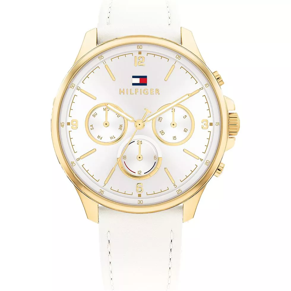 Tommy Hilfiger White Leather Strap 38mm