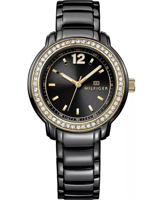 Tommy Hilfiger Women's Black Ion-Plated Watch 36mm 