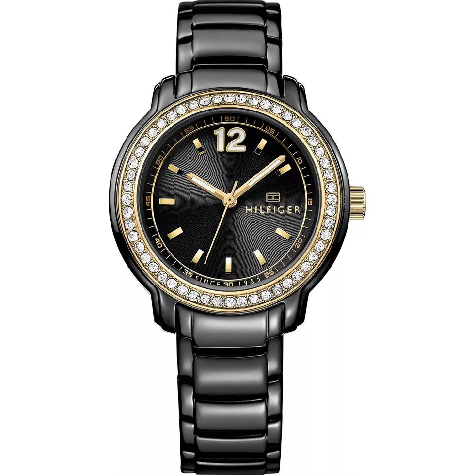 Tommy Hilfiger Women's Black Ion-Plated Watch 36mm 