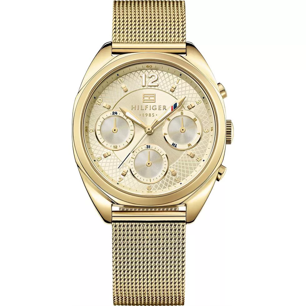 Tommy Hilfiger Women's Gold Ion-Plated Mesh Watch 38mm 