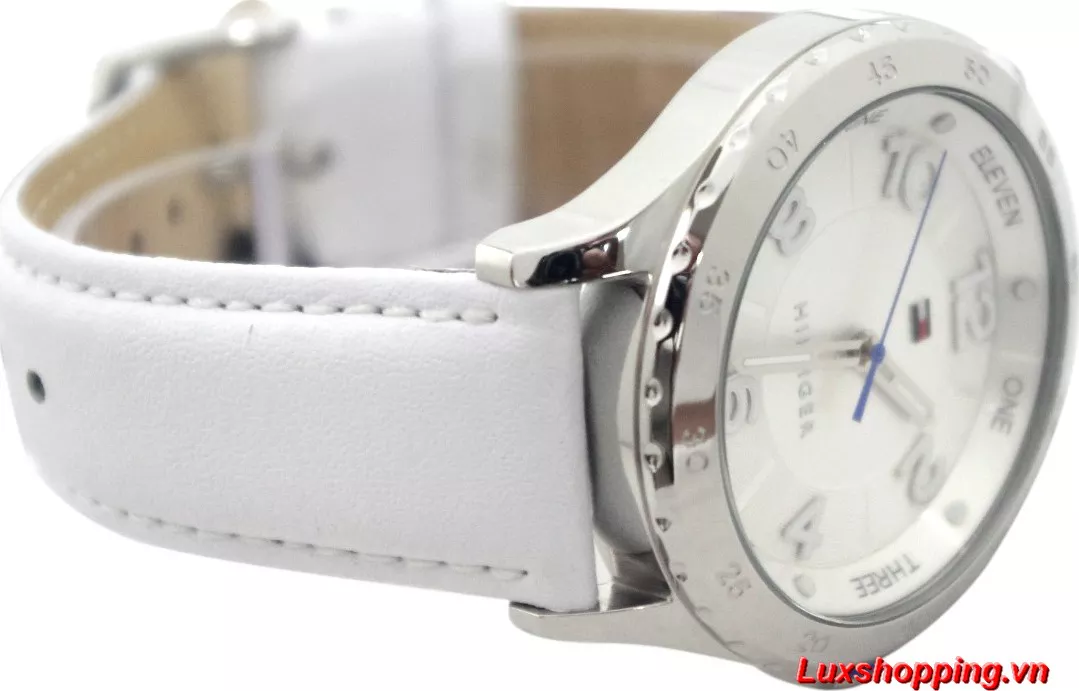 Tommy Hilfiger Women's White Leather 40mm