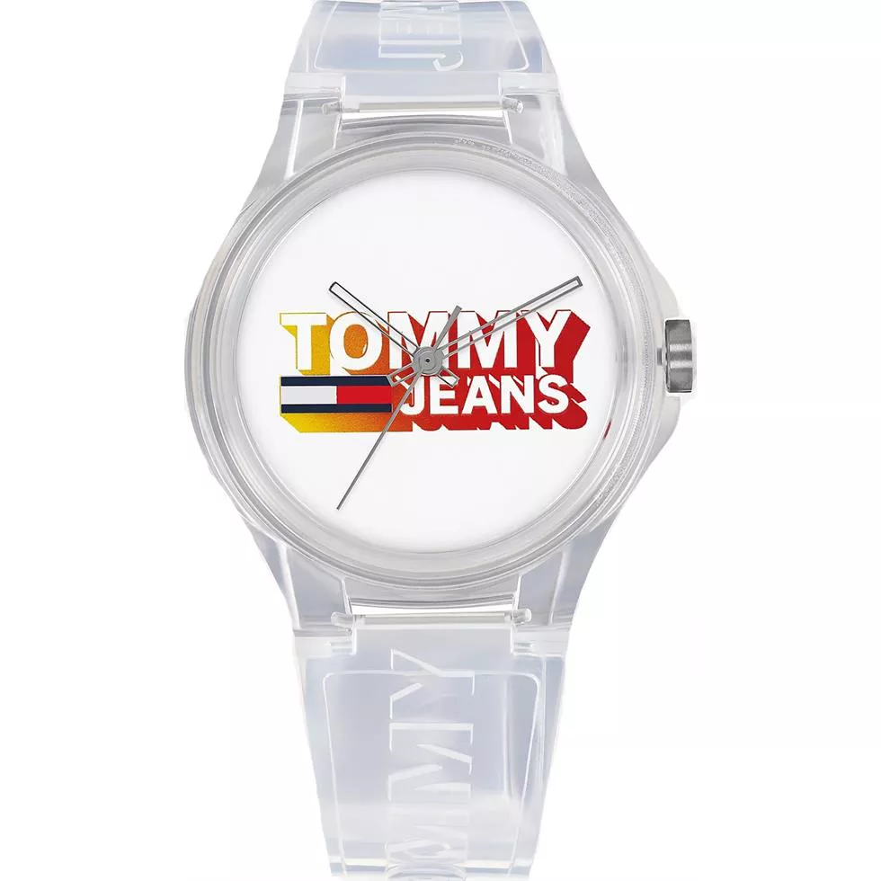 Tommy Logo Watch With White Silicone Strap 40mm