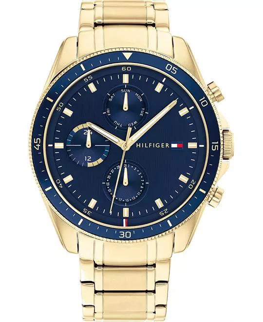 Tommy Multifunction Gold-Plated Watch 44mm