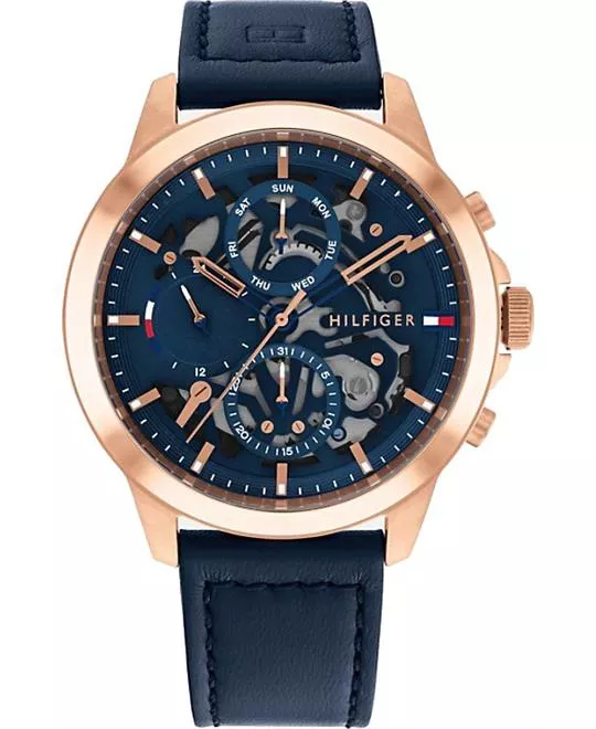 Tommy Skeleton TW001326 Watch With Navy Watch44mm