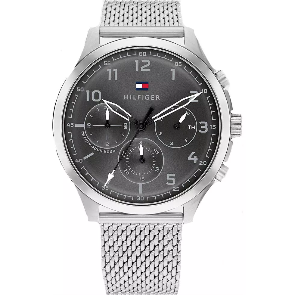 Tommy Sub-Dials Watch With Mesh Bracelet 44mm