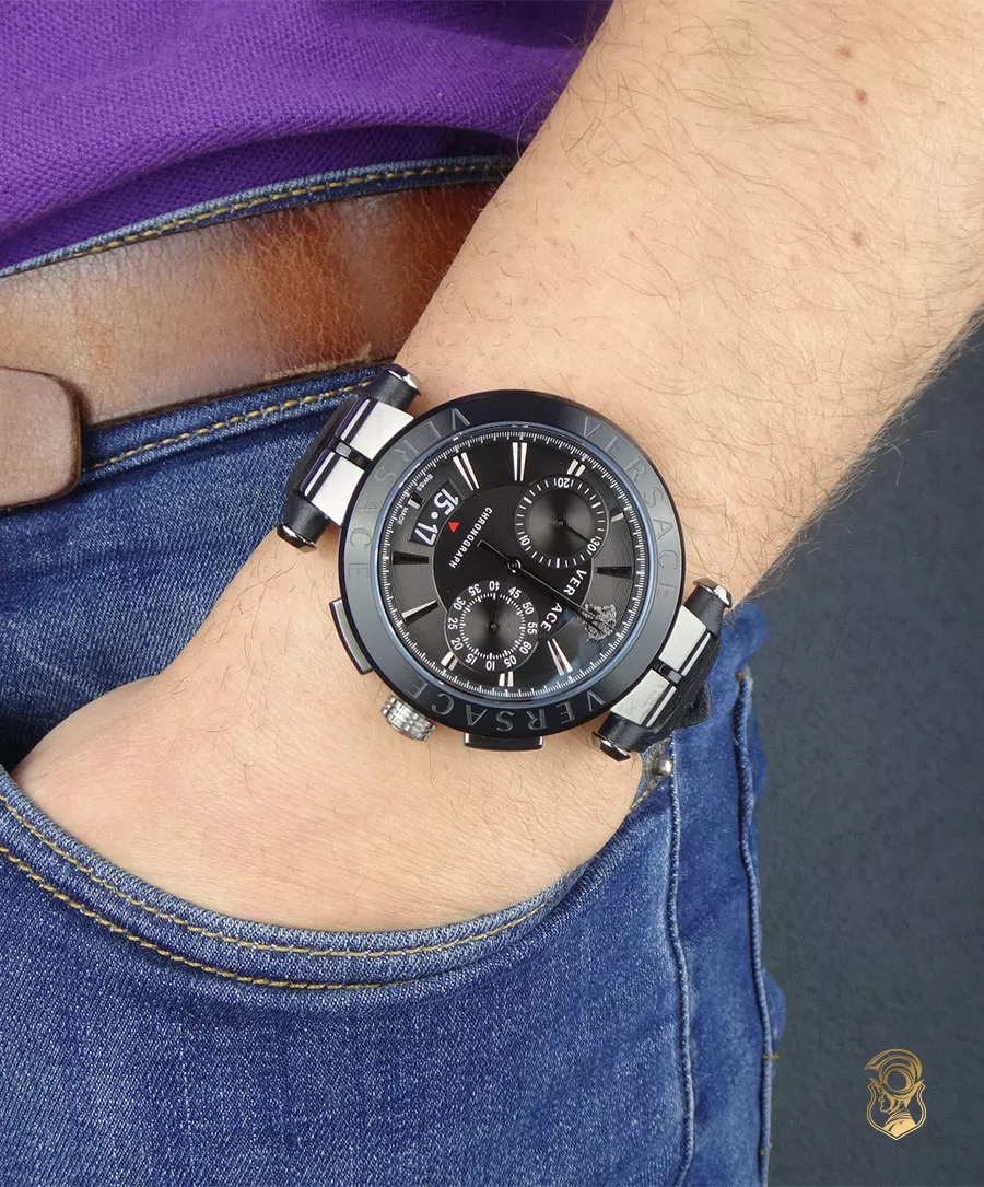 Versace ve1d01420 Aion Chrono Strap Watch 45mm