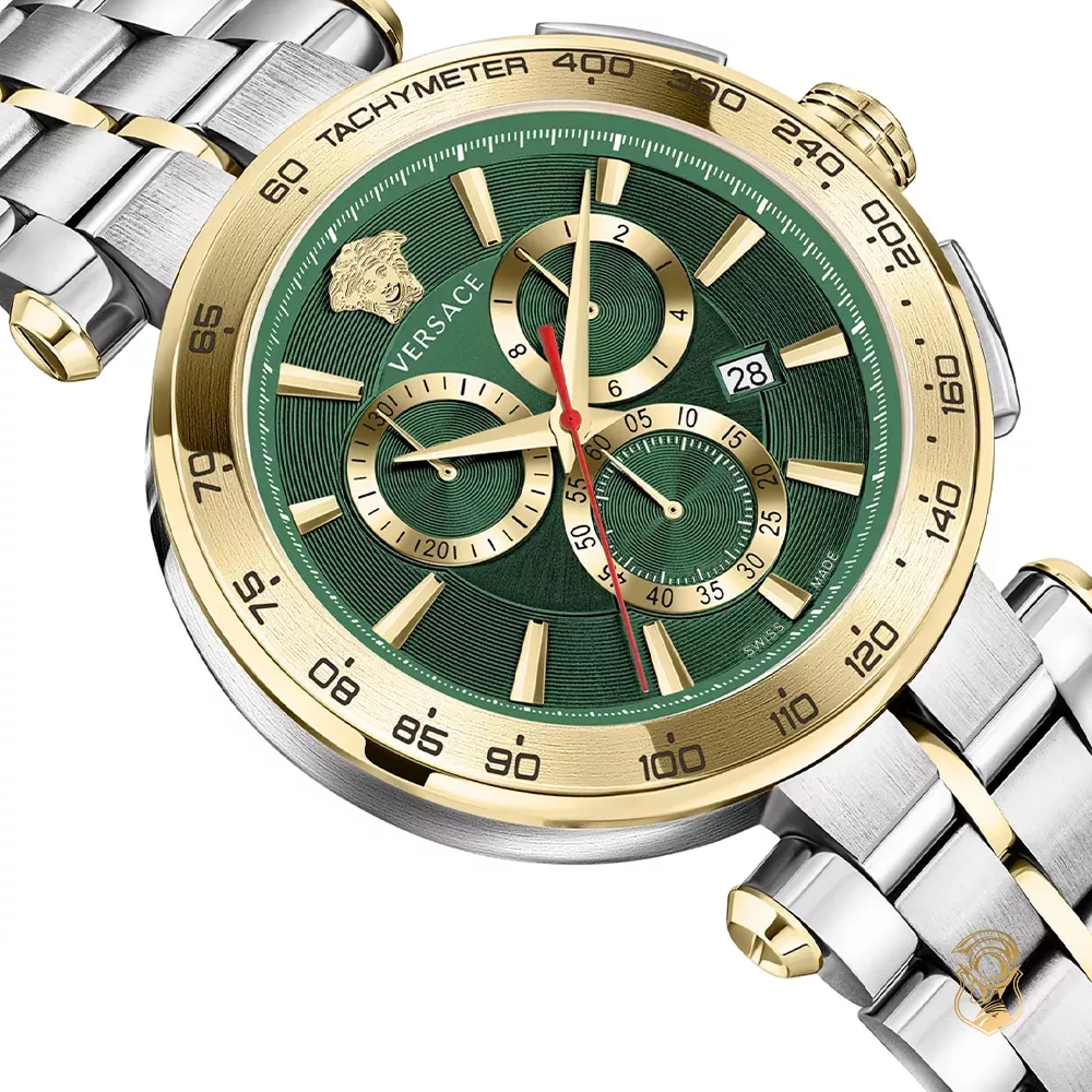 Versace Aion Green Tone Watch 45mm