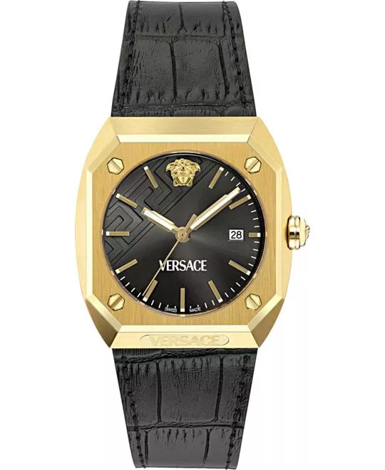 Versace Antares Leather Watch 41.5 X 44MM