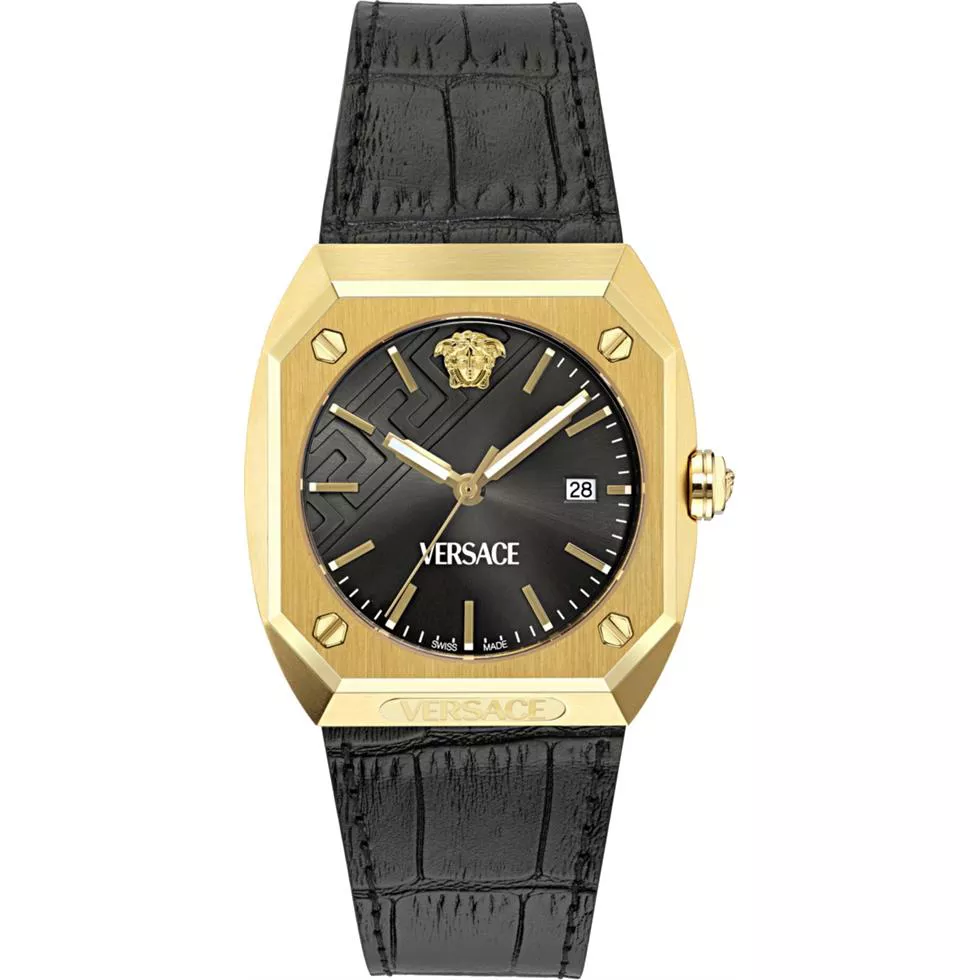 Versace Antares Leather Watch 41.5 X 44MM