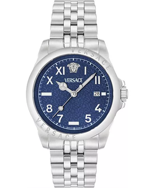 Versace Anteo Blue -Tone Watch 41mm